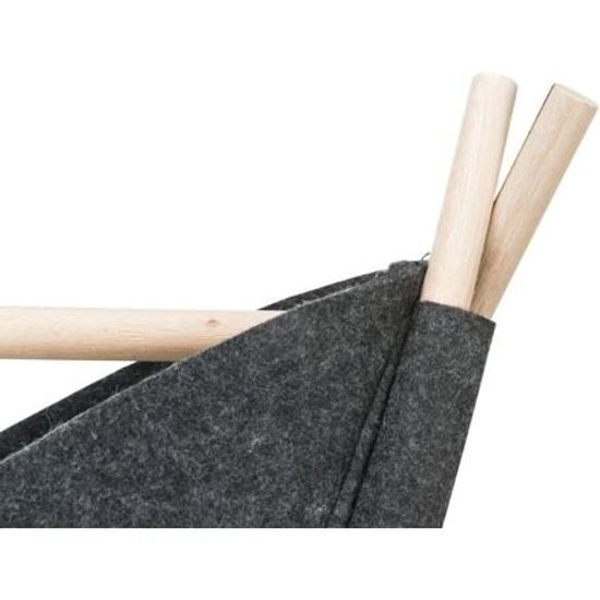 Trixie Jeskyně ELISE s polštářkem 63x 44x 30cm tvar loďka filc antracit