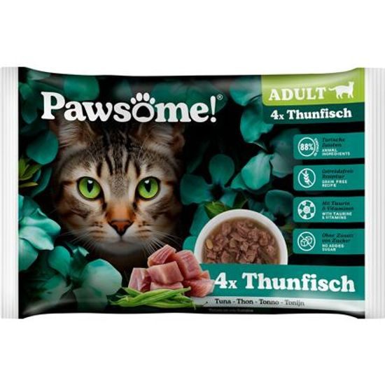 Pawsome! Adult s tuňákem masem Multipack 4x85 g