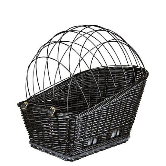 Trixie Přepravní proutěný koš na zadní nosič kola černý 35x49x55cm (max 8kg)