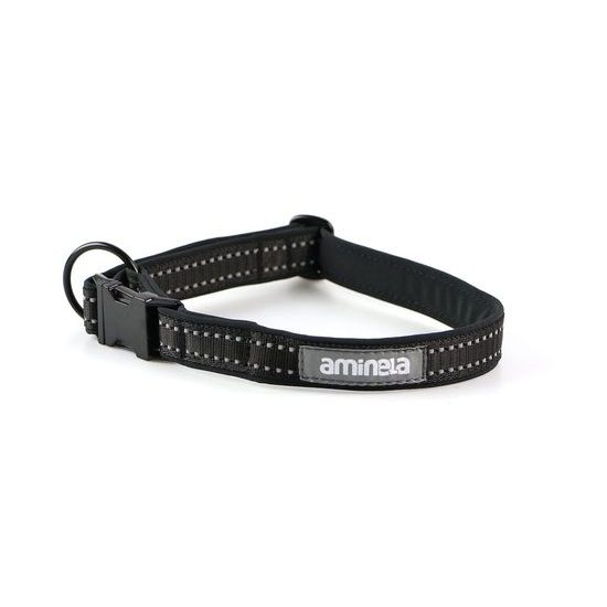 Aminela obojek se sponou Sport & City 25mm/25-45cm černá