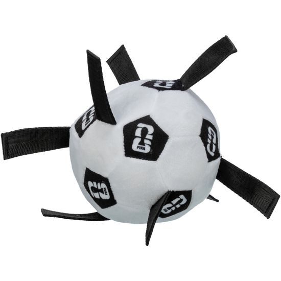Trixie FIFA 2026 měkký aportovací míč s úchyty 12 cm bílá/černá LIMITOVANÁ NABÍDKA