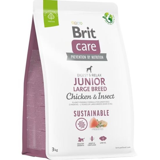 Brit Care Dog Sustainable Junior Large Breed Chicken+Insect 3 kg