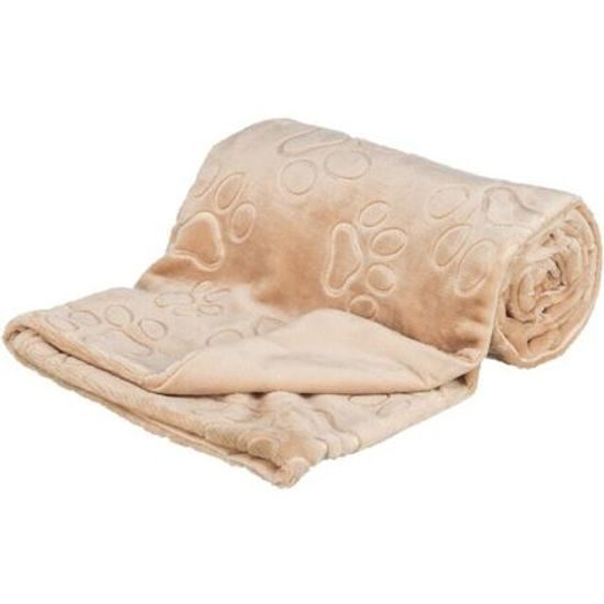 Trixie Plyšová deka BARRY dvouvrstvý samet béžová