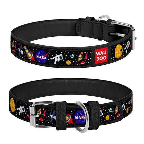 WAUDOG Obojek kožený NASA