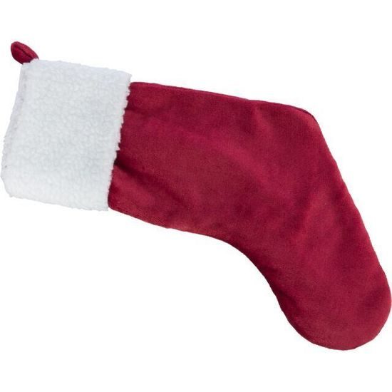 Trixie Xmas STOCKING vánoční ponožka 47 cm plyš červená/bílá