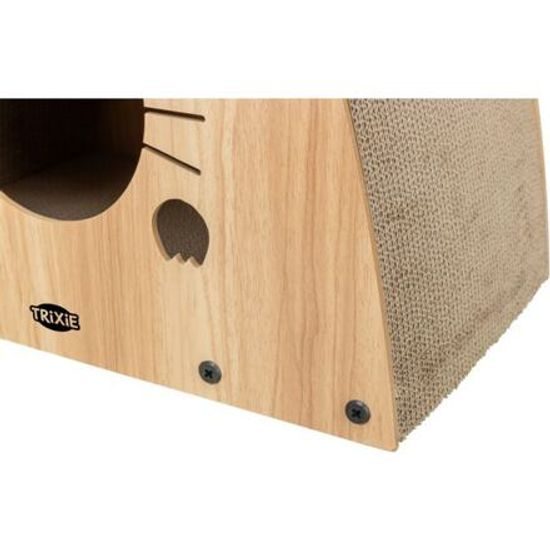 Trixie Škrabací domek s katnipem 48x48x28cm světlešedá