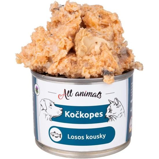 All Animals Kočkopes konzerva Losos kousky 200g