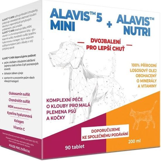 Alavis Dvojbalení Alavis 5 mini tbl 90+Alavis Nutri 200ml