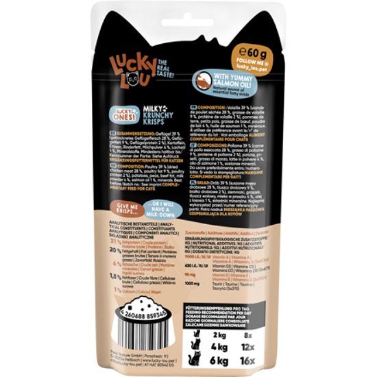 Lucky Lou Lucky Ones Krunchy Krisps S mlékem 60 g