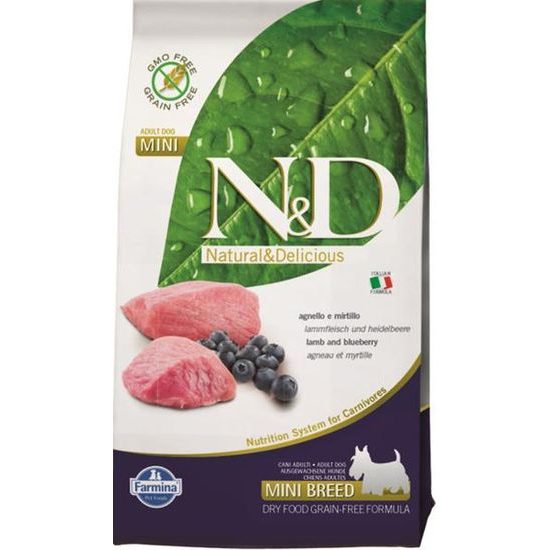 N&D PRIME Dog GF Lamb & Blueberry Adult Mini 800 g