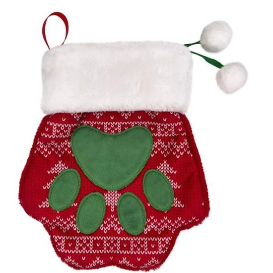 Kong Hračka vánoční Holiday Stocking Paw L