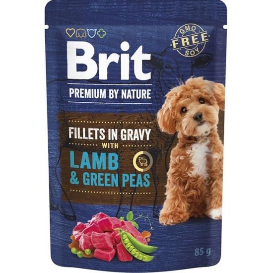 Brit Premium by Nature Dog kapsička Fillets in Gravy with Lamb&Pea 85g