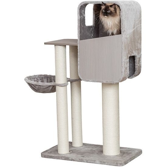 TRIXIE Škrabadlo MARINA, jeskyně, podesta, hamaka, 132 cm, šedá