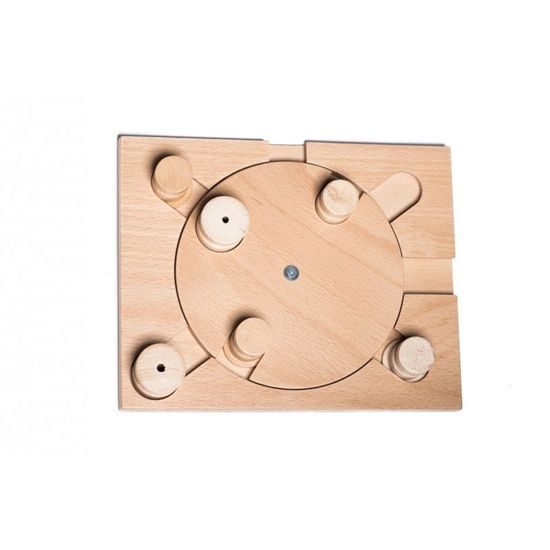 My Intelligent Pets Dřevěný hlavolam Playground - Modul 3B (pouze deska bez kloboučků a válečků)