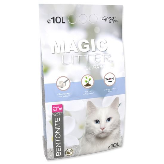 Magic Cat Kočkolit Magic Litter Bentonite Ultra White 10L/9kg