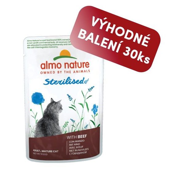 Almo Nature Holistic Sterilised Hovězí 70g výhodné balení 30ks