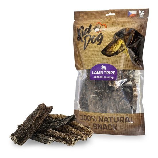 KidDog 100% Natural Snack jehněčí žaludek 12 cm / 300 g