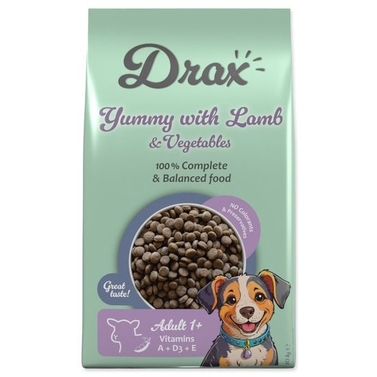 Drax Krmivo Adult s jehněčím a se zeleninou 10kg