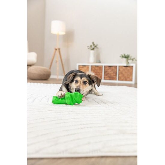 Trixie DOG ACTIVITY krokodýl na pamlsky 18 cm přírodní guma zelená