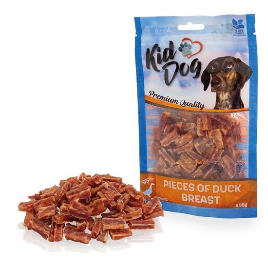KidDog kachní prsa kousky 80 g