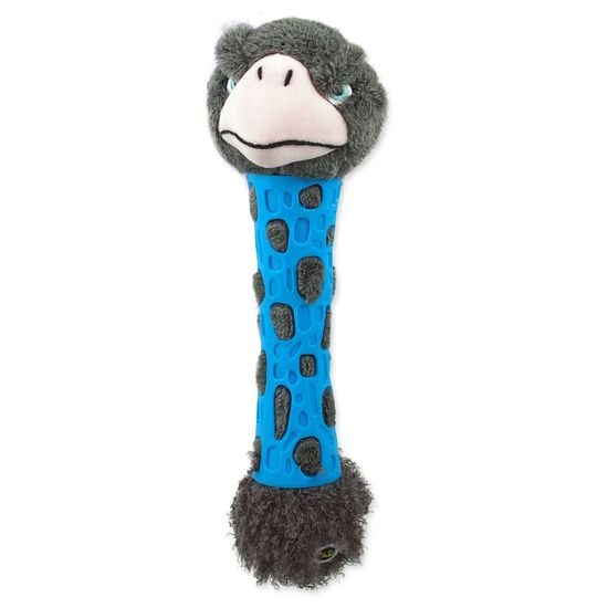 BeFun Hračka pštros plyšový s TPR gumou pro štěně 38cm