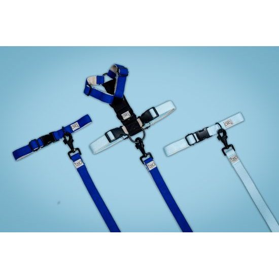 FUNKY DOG Konopný světle modrý obojek pro psa 2,5 cm