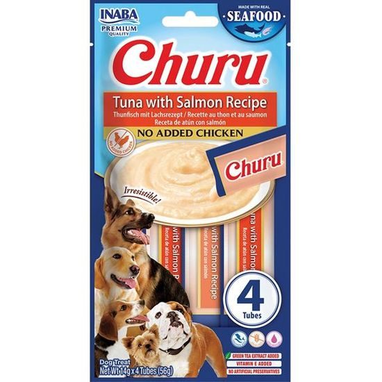 Inaba Churu dog snack tuňák s lososem 4x14 g