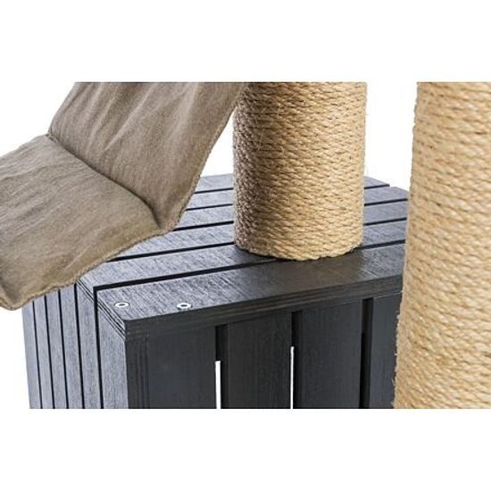 Trixie BE NORDIC škrabadlo FREIA 123cm 2xkukaň hammock antracit/písek