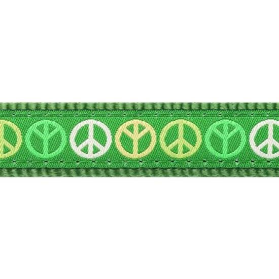 Red Dingo Vodítko přepínací 25 mm x 2 m Peace Zelená