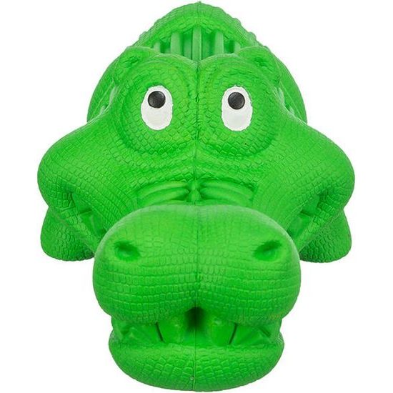 Trixie DOG ACTIVITY krokodýl na pamlsky 18 cm přírodní guma zelená