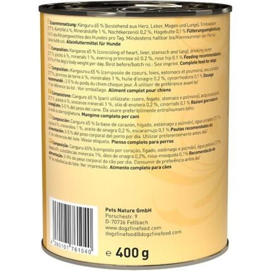 Dogz finefood Konzerva No.6 s klokaním masem 400 g