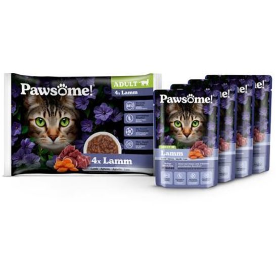 Pawsome! Adult s jehněčím masem Multipack 4x85 g