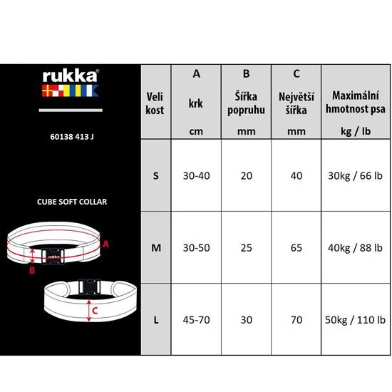 Rukka Cube Soft obojek extra měkký