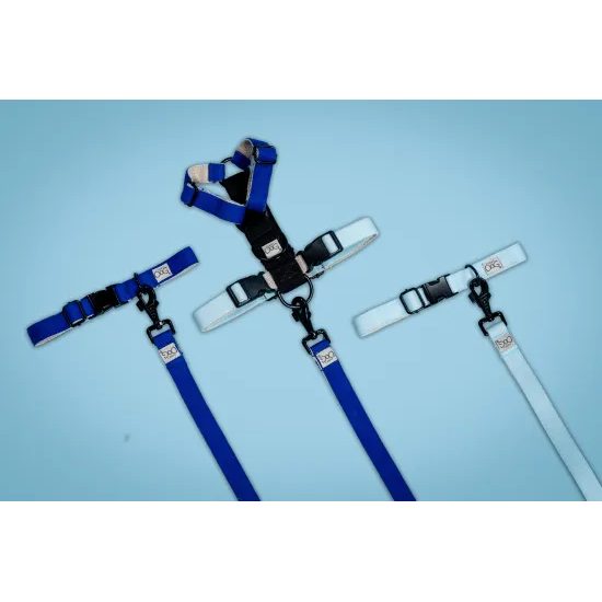 FUNKY DOG Konopné krátké vodítko pro psa 1,7 m tmavě modré