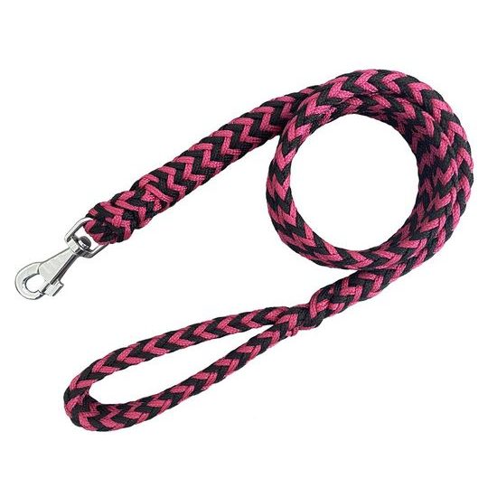 BAFPET Lanové pletené vodítko HUGO fuchsie