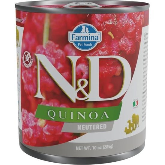 N&D QUINOA Dog konzerva Pork Neutered 285 g