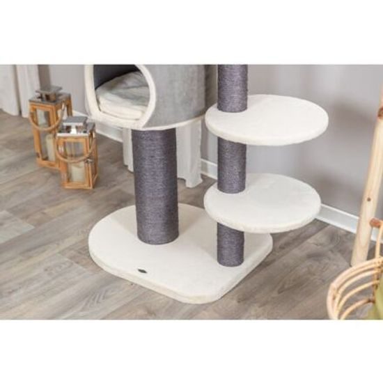 Trixie Škrabadlo MARCELLO 140cm 4 podesty kukaň míč krémová/šedá