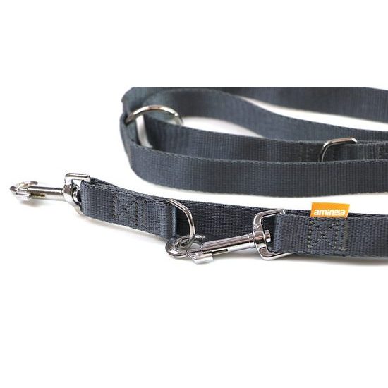 Aminela popruhové přepínací vodítko 25mm/220cm šedé