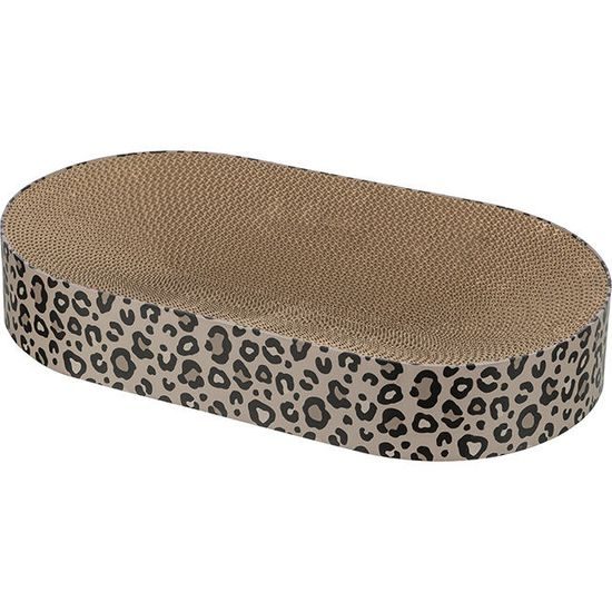 TRIXIE Kartonové škrabací lůžko LEO s catnipem 63x10x35 cm hnědá/leopardí