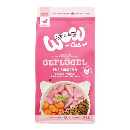 WOW Cat Granule Drůbeží Kitten/Junior 2kg