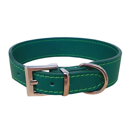 BAFPET Kožený obojek SETA zelená