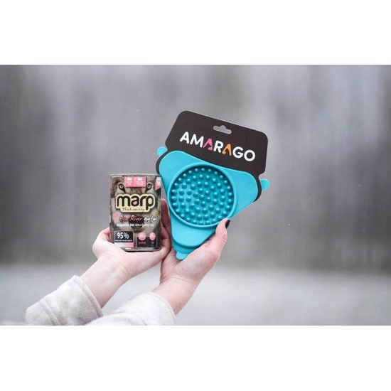 Amarago lízací podložka trojúhelník modrý