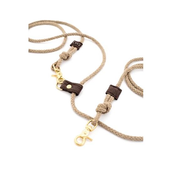 FUNKY DOG Hnědé kulaté vodítko 2,5 m