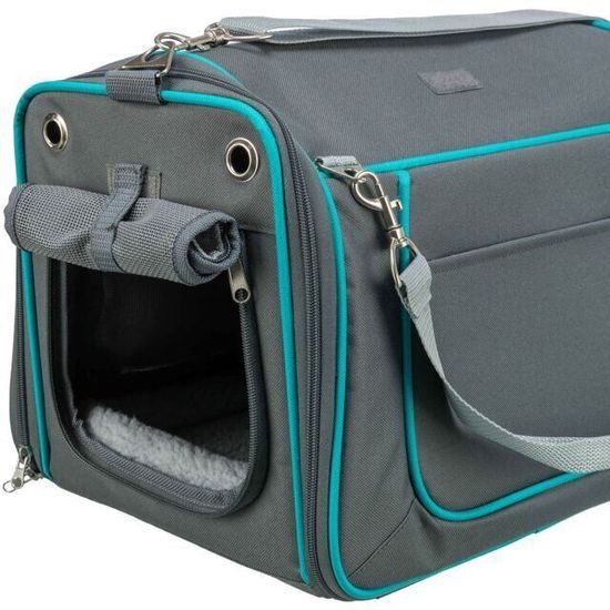 Trixie Transportní taška VICKY 40 x 27 x 28 cm do 5 kg šedá/tyrkysová