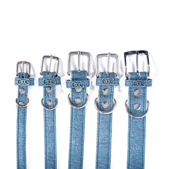 FUNKY DOG Modrý obojek z Piñatexu