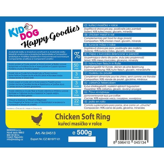 KidDog kuřecí masíčko v rolce 500 g