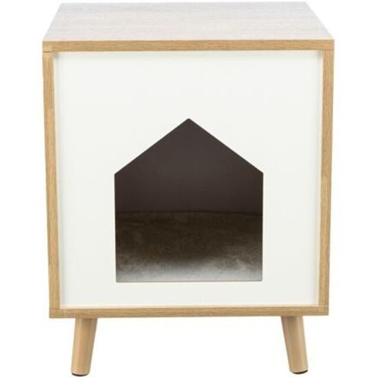 Trixie Dřevěná boudička ISA na nožkách 40x50x40cm světlehnědá/bílá