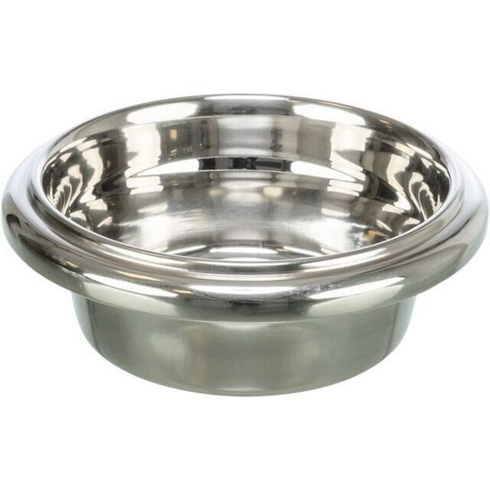 Trixie BE NORDIC bar s miskami 2x0,4 l/ø 14 cm MDF/nerez bílá