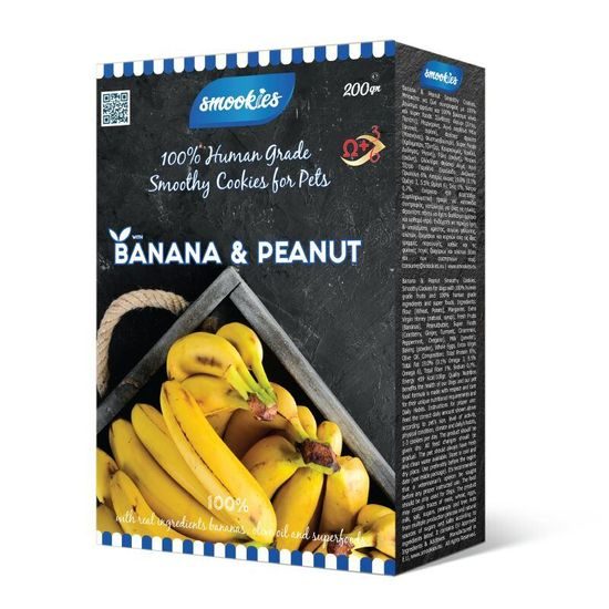 Smookies Premium BANANA banánové sušenky 100% human grade 200g