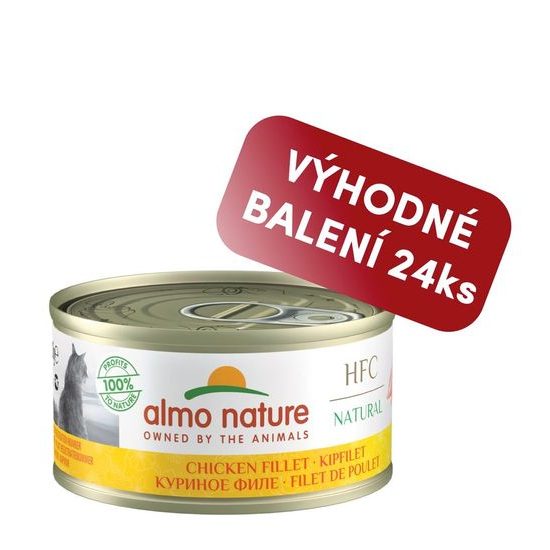 Almo Nature HFC Natural Kuřecí filet 70g výhodné balení 24ks